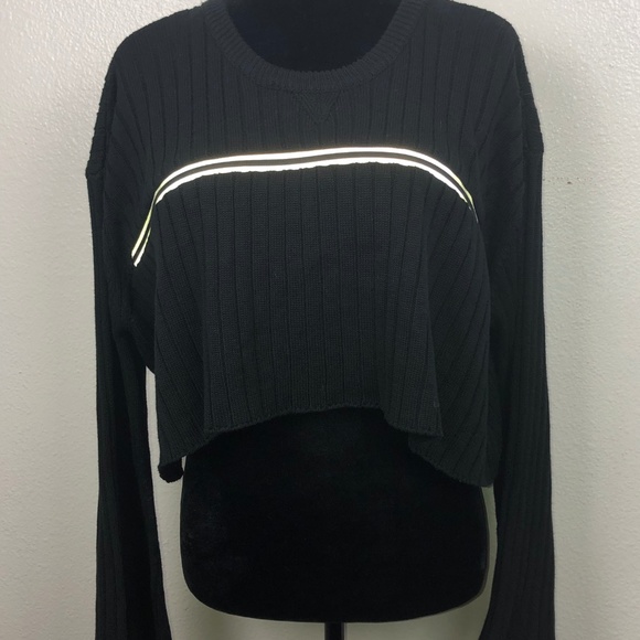 NWT LF Seek The Label Reflective Cropped Sweater - Picture 2 of 8